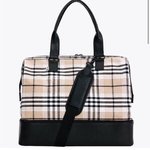 BEIS plaid mini weekender bag limited edition